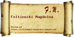 Foltinszki Magdolna névjegykártya