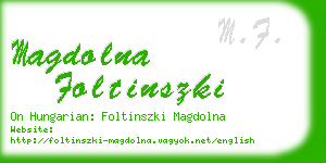 magdolna foltinszki business card